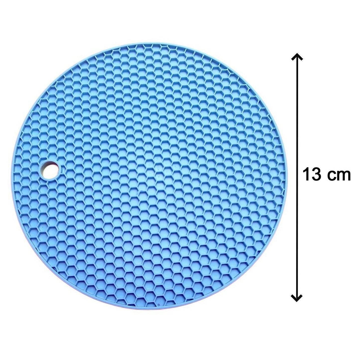 Durable silicone trivet effectively protecting surfaces from heat.
