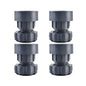 A set of four grey washing machine anti-vibration pads shown from an angled top view.