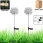 Solar powered dandelion garden lights with multicolor LEDs in flower design