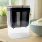 Yogurt strainer with transparent base for easy monitoring of strained yogurt