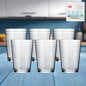 Plastic Ringo Glass with 300ml capacity showcasing crystal-clear clear body and wide base