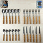 Elegant wooden handle stainless steel cutlery set for dining