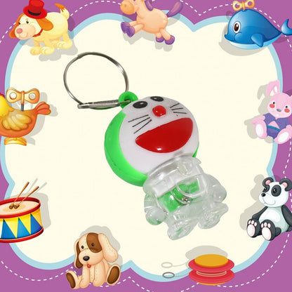 Doremon keychain with a vibrant two-colored lightning design.