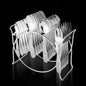 24-piece stainless steel cutlery set with elegant storage stand on table
