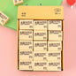 Thirty bright yellow 4B erasers neatly packaged for students and office use.
