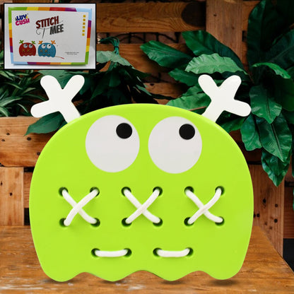 Happy child engaging with the Stitch Mee Kids Puzzle Toy, boosting cognitive skills.