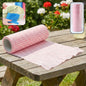 Reusable kitchen cleaning cloth roll on white background