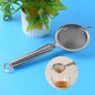 Stainless steel mesh strainer with long handle for fine straining