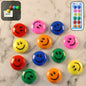 Set of smiley face magnetic buttons in assorted bright colors