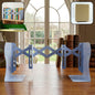 Expandable book stand holding multiple books on desk