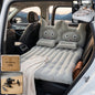 Inflatable car air mattress set with pump and cushions for travel comfort