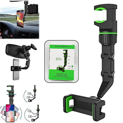 Velvet Wheels 360° rotatable car mobile holder, demonstrating universal compatibility.