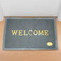 A stylish Welcome Door Mat in a neutral tone, designed for Indian home entrances.