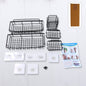 Metal shower caddy set displaying adhesive shelves for bathroom organization