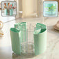 Multipurpose rotating pen holder with 5 compartments for organized stationery storage