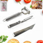 3-in-1 stainless steel vegetable peeler set ideal for fruit and vegetable prep