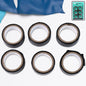 6-roll set of general electrical tape with durable black PVC insulation
