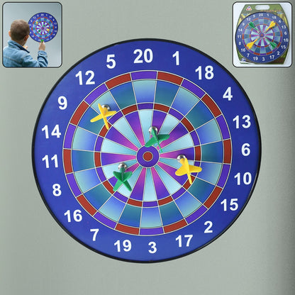 Colorful magnetic dartboard game set for safe indoor play