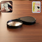 Portable handheld magnifying glass with folding protective case
