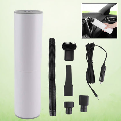 Portable car vacuum cleaner, compact and ready for use.