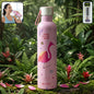 Front view of Pexpo Oslo Art printed insulated stainless steel water bottle