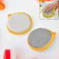 Double-sided dishwashing sponge brush with nylon fiber and sponge sides