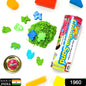 Children's hands shaping vibrant kinetic sand, promoting mess-free creative play.