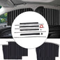 Car interior showing magnetic car window sunshade installed, offering privacy and shade.