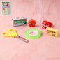 6 in 1 mini stationery kit featuring stapler and scissors in compact design