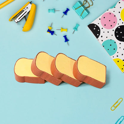 Close-up of a single 3D toast bread eraser, highlighting its realistic texture.