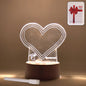 Visualization Lamp 3D Acrylic glowing heart shape desk lamp