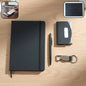 Premium travel essentials set featuring a professional notebook diary