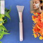 Silicone face mask applicator brush with soft flat silicone head