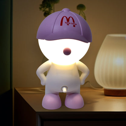 Magical unicorn-themed cartoon LED desk lamp, ideal for illuminating a child's bedroom.