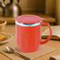 350ml stainless steel insulated mug with matte finish and ergonomic handle.