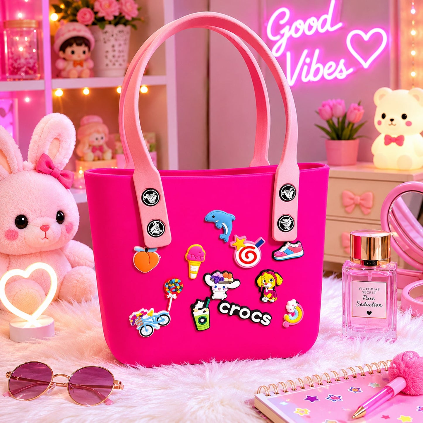 Fashionable tote bag for girls with trendy design