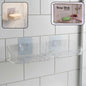 Transparent wall-mounted soap dish holder with strong suction cups in bathroom