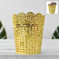 Sleek metal mesh pen holder organizer for office desk with pens
