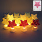 Set of star shape LED tealight candles with cracked pattern decorative toppers