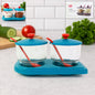 Multipurpose spice container set with tray for kitchen storage