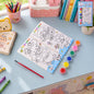 Kids DIY colour painting kit with sketch book and vibrant colors