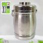 Insulated stainless steel lunch box, 2.2 Ltr, shown from the front.