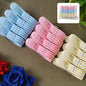 Pack of 12 multicolor plastic cloth clips used for laundry and bag sealing