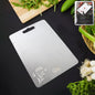 Apex stainless steel medium chopping board with laser floral engraving