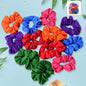 Set of 12 elastic hair bands in assorted colors for stylish hair accessories