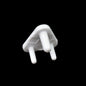 White baby socket covers, a pack of 100 electrical plug protectors for child safety.