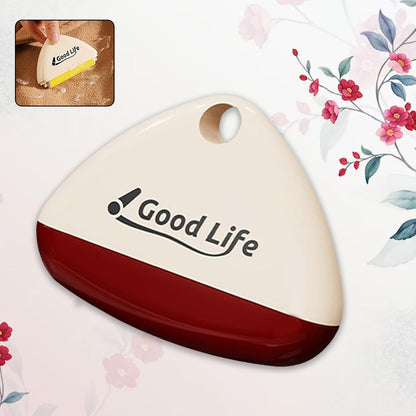 Small reusable lint roller removing pet hair from fabric