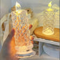 Front view of the shimmering Crystal LED Candle, perfect for Diwali decor.
