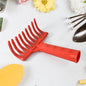 Ergonomic plastic garden hand rake with durable 9-tooth design
