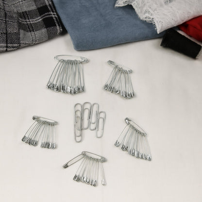 Versatile metal safety pins used for tailoring and daily utility